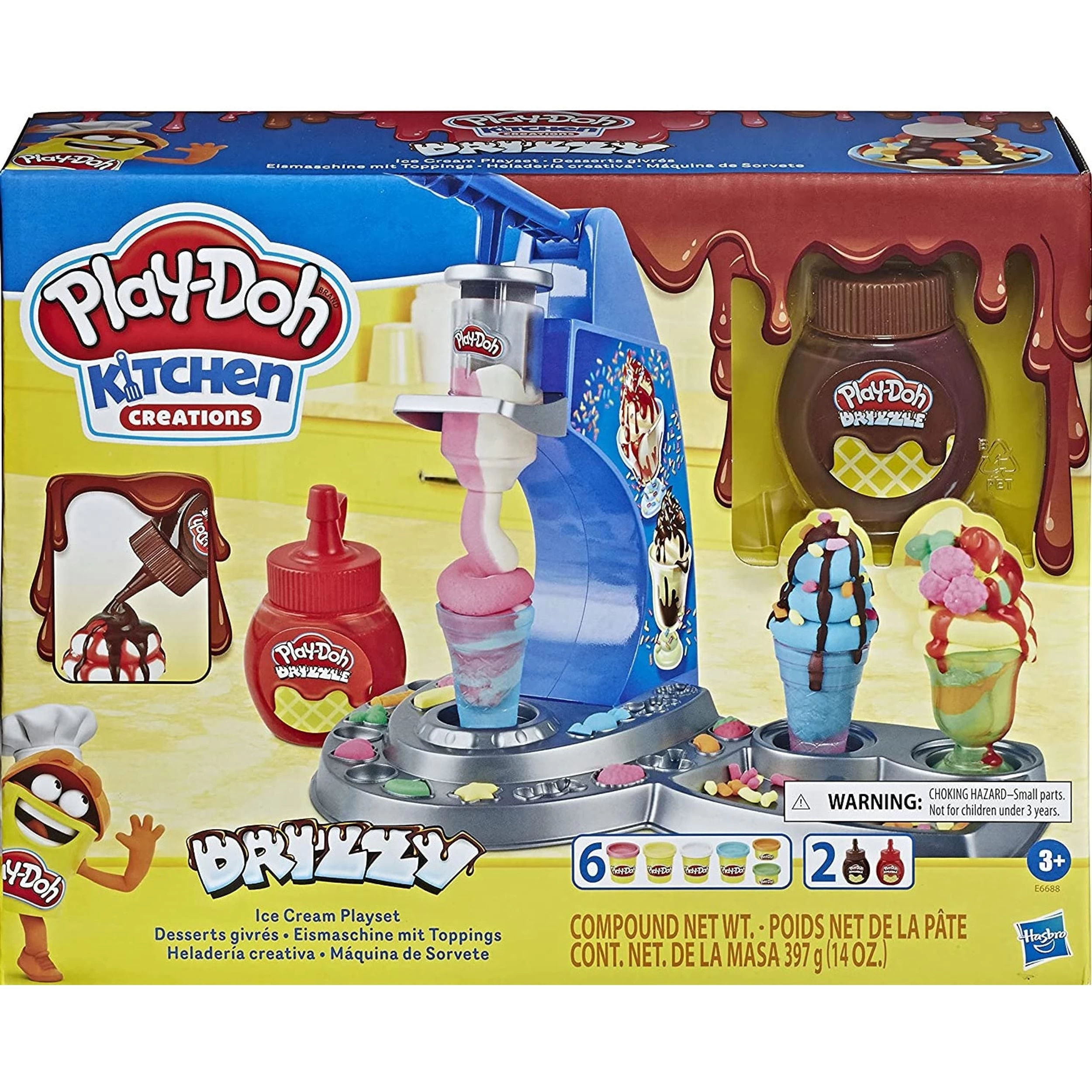 Hasbro Play Doh Kitchen Creations Drizzy Ice Cream Playset Toys 3 Hasbro Play Doh Kitchen Creations Drizzy Ice Cream Playset Toys