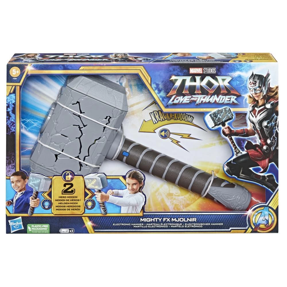Hasbro Marvel Studios’ Thor: Love And Thunder Mighty FX Mjolnir Electronic Hammer 3 Hasbro Marvel Studios’ Thor: Love And Thunder Mighty FX Mjolnir Electronic Hammer