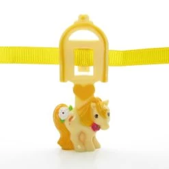 Hasbro Butterscotch My Little Pony 1984 McDonald's Bookmark -Hasbro Shop Butterscotch my little pony bookmark ribbon choker necklace