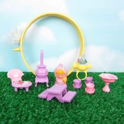 Hasbro Charmkins Flower Mill Play Set Windmill With Whippoorwill, Chrysanthemum & Furniture -Hasbro Shop Charmkins chrysanthemum whippoorwill bird ring furniture