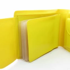 Hasbro Charmkins Wallet Vintage Yellow Vinyl Bifold Billfold & Coin Purse With Brown Eyed Susan 13 Hasbro Charmkins Wallet Vintage Yellow Vinyl Bifold Billfold & Coin Purse With Brown Eyed Susan -Hasbro Shop Charmkins wallet photo credit card holder sleeve