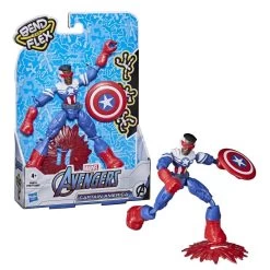 Hasbro Marvel Avengers Bend And Flex Flexible Captain America Action Figure F0971 -Hasbro Shop F09714