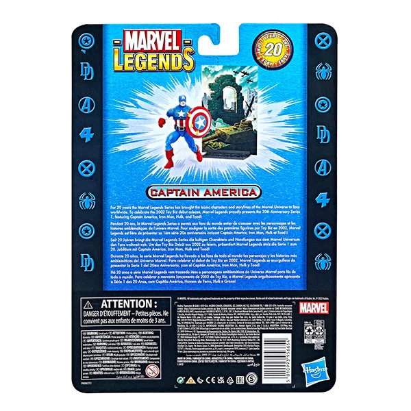 Hasbro Marvel Legends Series 20th Anniversary Captain America Collectible Action Figure 4 Hasbro Marvel Legends Series 20th Anniversary Captain America Collectible Action Figure - Image 2
