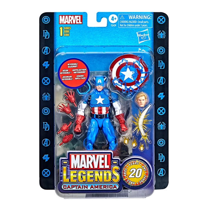 Hasbro Marvel Legends Series 20th Anniversary Captain America Collectible Action Figure 3 Hasbro Marvel Legends Series 20th Anniversary Captain America Collectible Action Figure