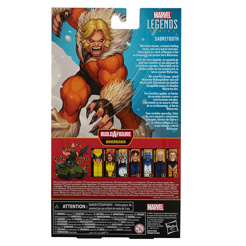 Hasbro Marvel Legends Series X-Men 6-inch Sabretooth Action Figure 6-Inch Collectible Toy 4 Hasbro Marvel Legends Series X-Men 6-inch Sabretooth Action Figure 6-Inch Collectible Toy - Image 2