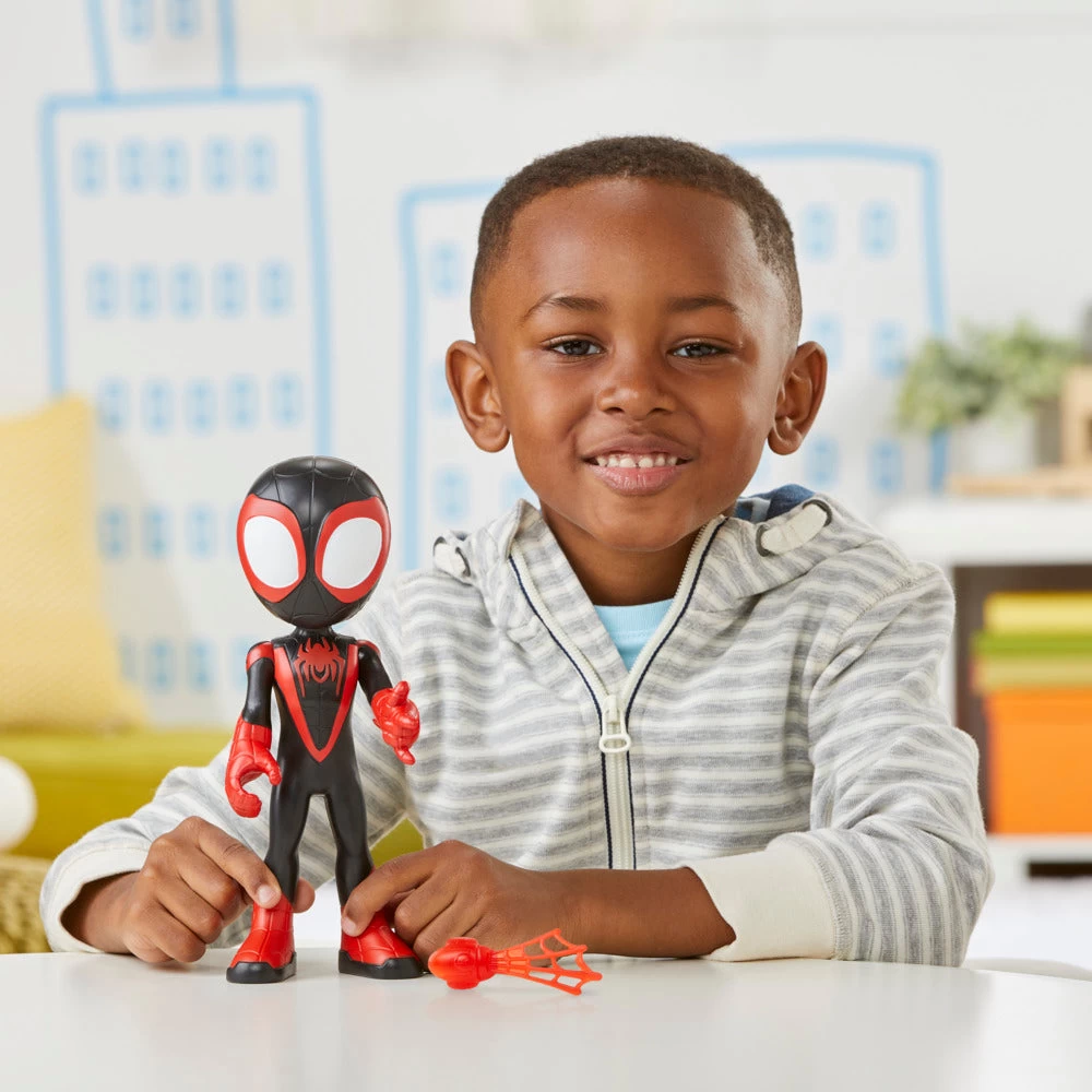 Hasbro Marvel Spidey And His Amazing Friends Supersized Miles Morales: Spider-Man Action Figure 7 Hasbro Marvel Spidey And His Amazing Friends Supersized Miles Morales: Spider-Man Action Figure - Image 5