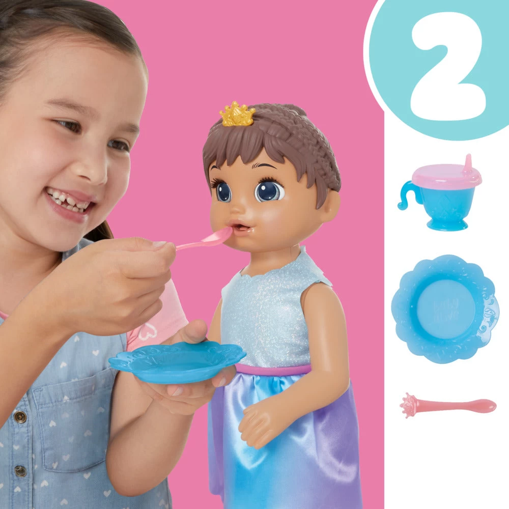 Hasbro BABY ALIVE Princess Ellie Grows Up!, 18-Inch Growing Talking Baby Doll With Brown Hair - Image 6