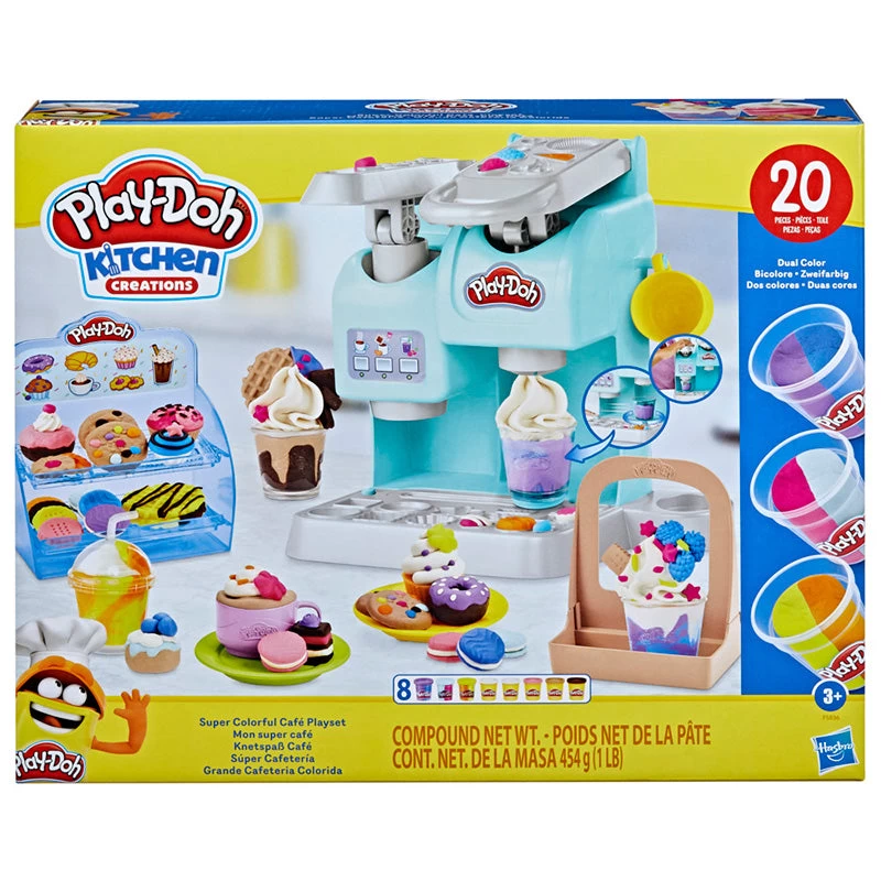 Hasbro Play-Doh Super Colourful Cafe Playset 3 Hasbro Play-Doh Super Colourful Cafe Playset