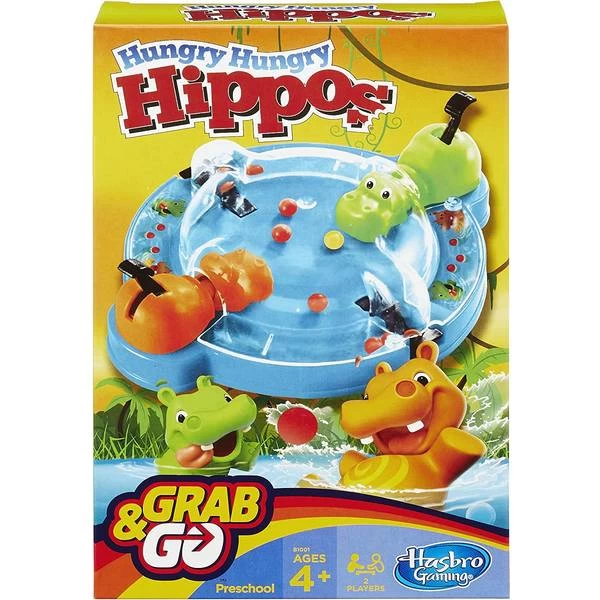 Hasbro Hungry Hungry Hippos Travel Travel 4 Hasbro Hungry Hungry Hippos Travel Travel - Image 2