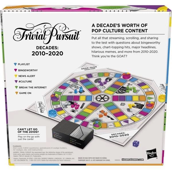 Hasbro Trivial Pursuit Decades 2010 To 2020 5 Hasbro Trivial Pursuit Decades 2010 To 2020 - Image 3