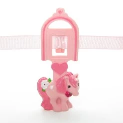 Hasbro Cotton Candy My Little Pony 1984 McDonald's Bookmark -Hasbro Shop My little pony cotton candy bookmark necklace ribbon choker