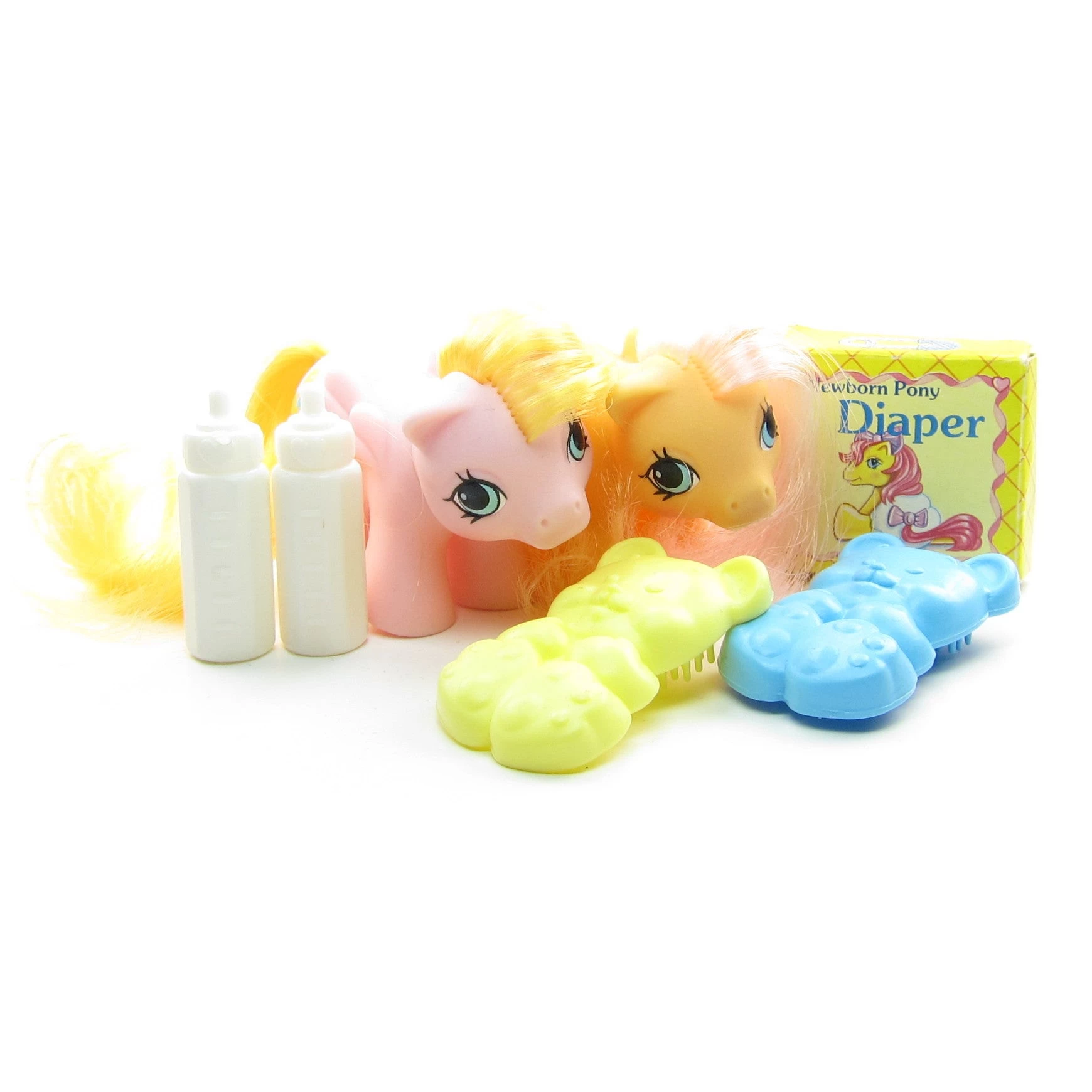 Hasbro Dibbles & Nibbles Newborn Twins G1 My Little Pony Set With Accessories 3 Hasbro Dibbles & Nibbles Newborn Twins G1 My Little Pony Set With Accessories