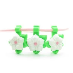 Hasbro Flower Necklace Jewelry Hanger For Charmkins Charms -Hasbro Shop White flower charms jewelry hangers for charmkins charms